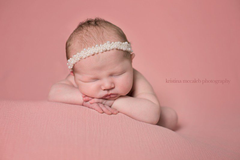 pretty pink newborn photo session