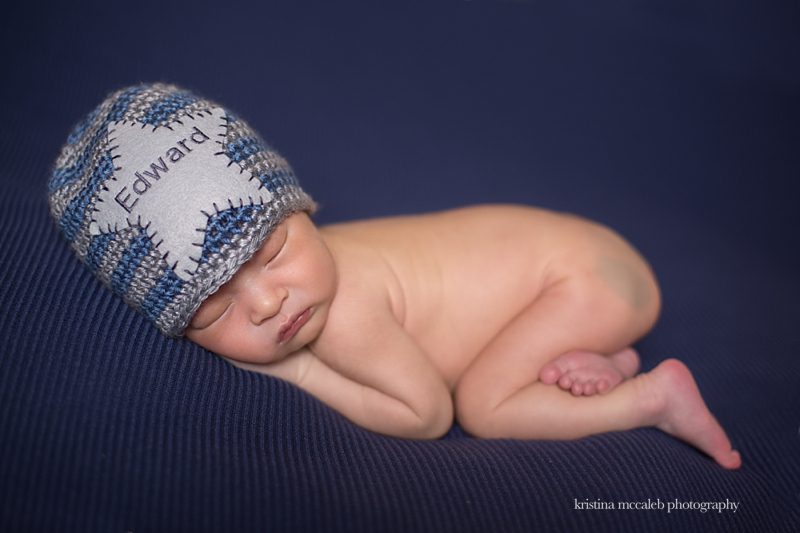 blue newborn boy session