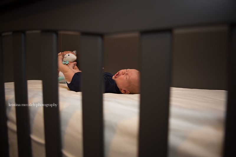 Shoot through the crib for great newborn images